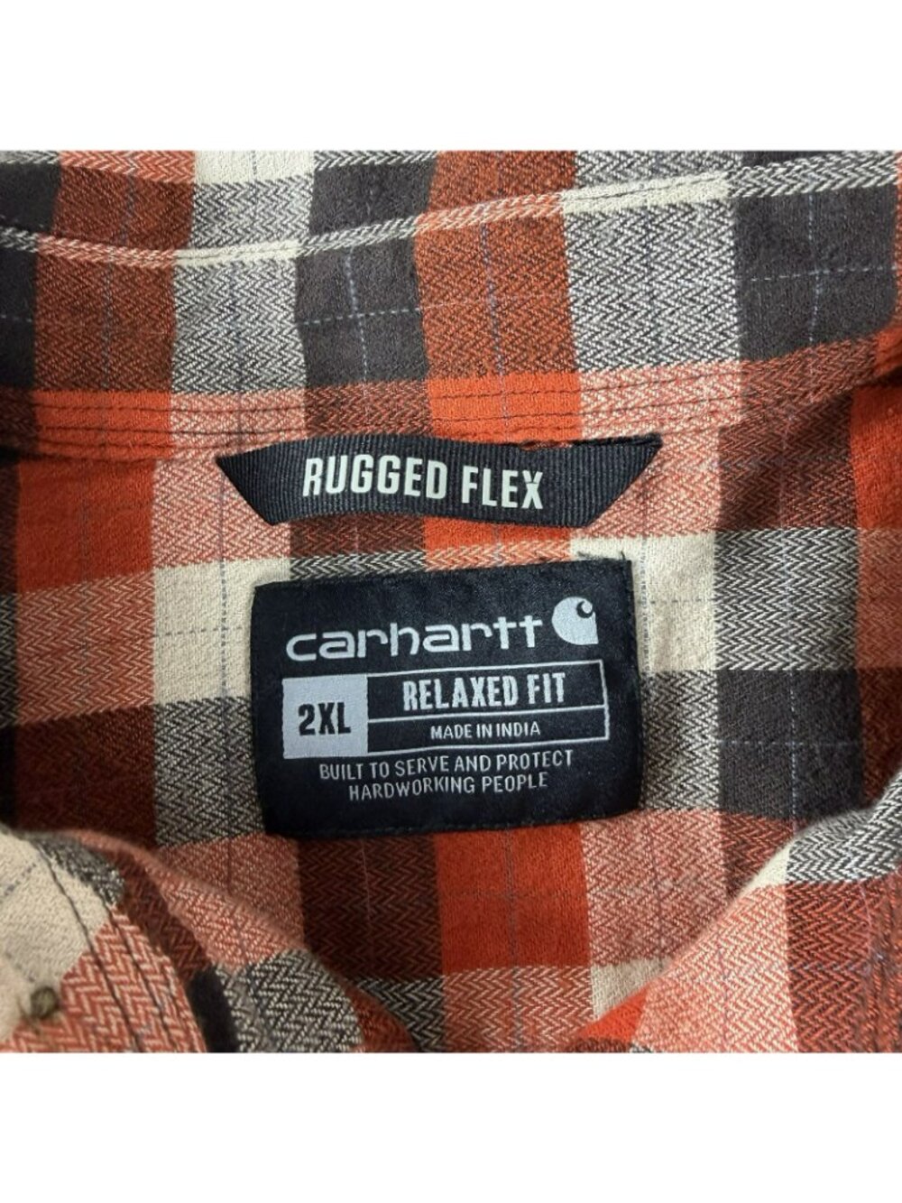 Carhartt Rugged Flex Plaid Long Sleeve Pearl Snap Shirt Multicolor Men’s XXL - Picture 3 of 8